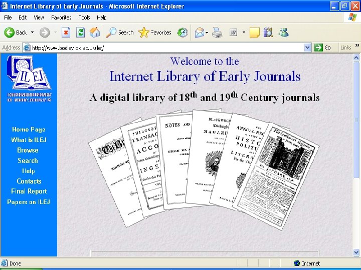 ILEJ project home page 