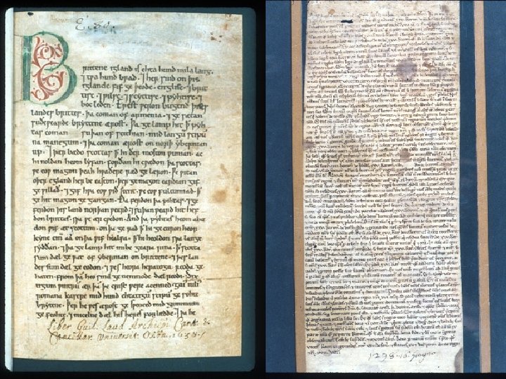 Images of Magna Carta and the Anglo-Saxon Chronicle 