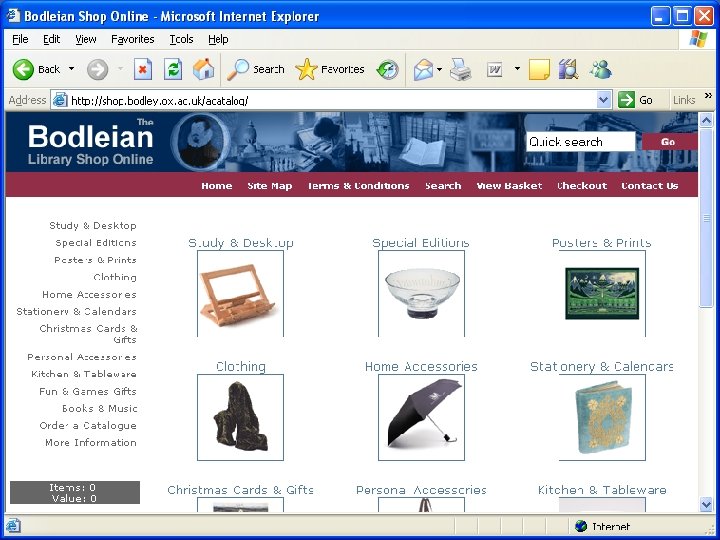 Bodleian Shop home page 