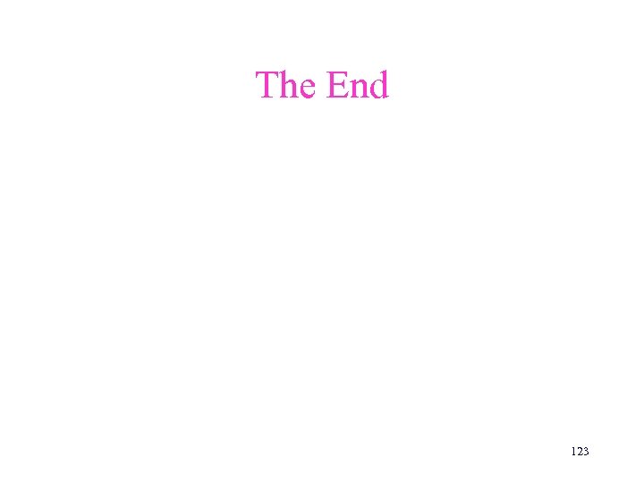 The End 123 