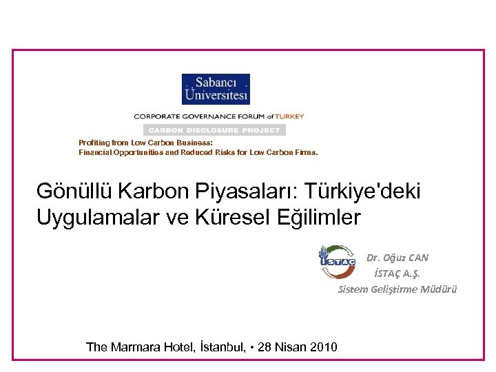 Profiting from Low Carbon Business: Financial Opportunities and Reduced Risks for Low Carbon Firms.