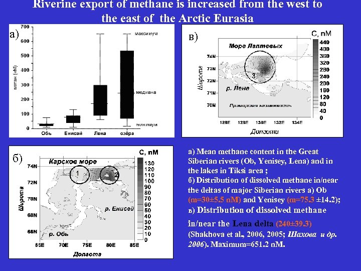 Riverine export of methane is increased from the west to the east of the