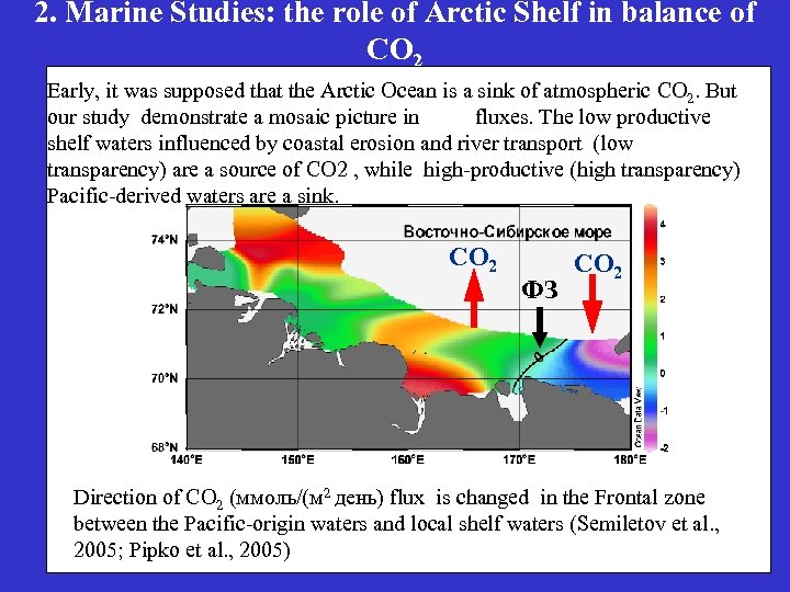 2. Marine Studies: the role of Arctic Shelf in balance of СО 2 Early,