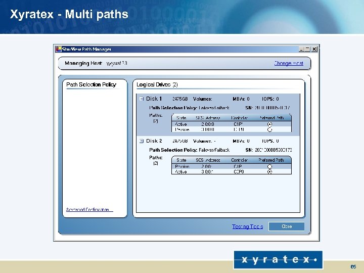 Xyratex - Multi paths 65 