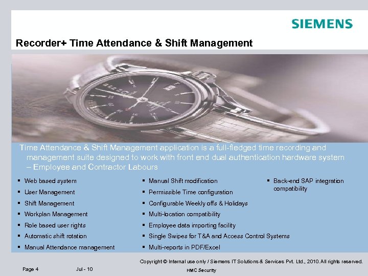 Recorder+ Time Attendance & Shift Management application is a full-fledged time recording and management