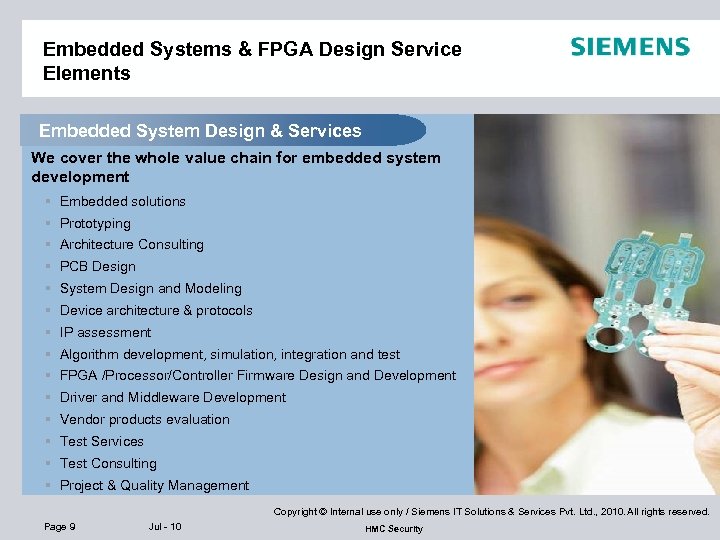 Embedded Systems & FPGA Design Service Elements Embedded System Design & Services We cover