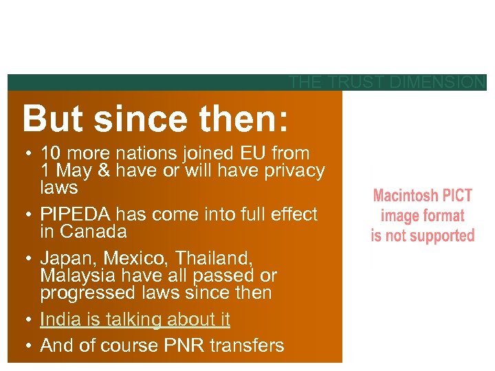 THE TRUST DIMENSION But since then: • 10 more nations joined EU from 1