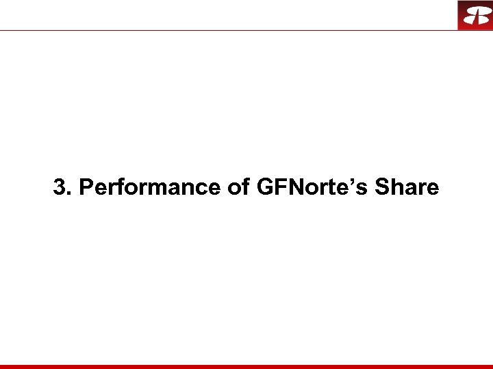 3. Performance of GFNorte’s Share 
