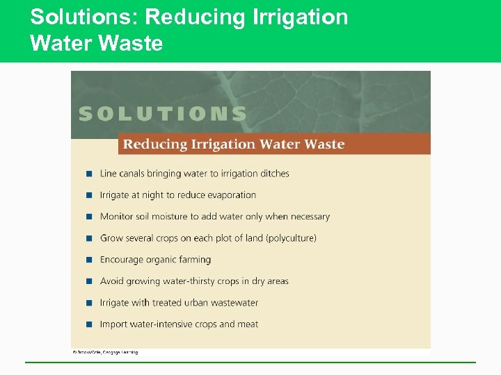 Solutions: Reducing Irrigation Water Waste 
