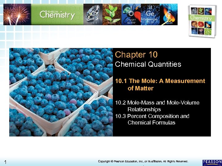 10. 1 The Mole: A Measurement of Matter > Chapter 10 Chemical Quantities 10.