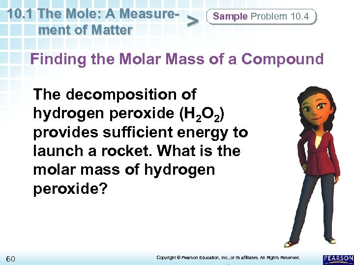 10. 1 The Mole: A Measurement of Matter > Sample Problem 10. 4 Finding