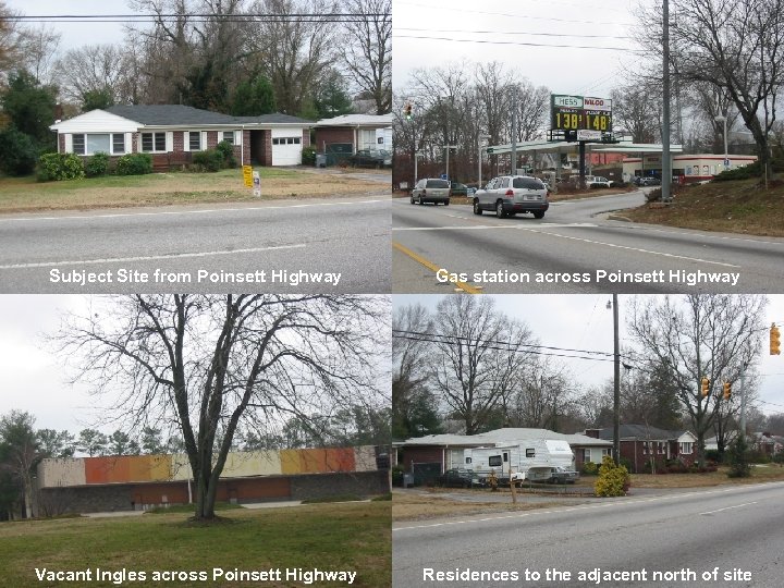 Subject Site from Poinsett Highway Gas station across Poinsett Highway Vacant Ingles across Poinsett