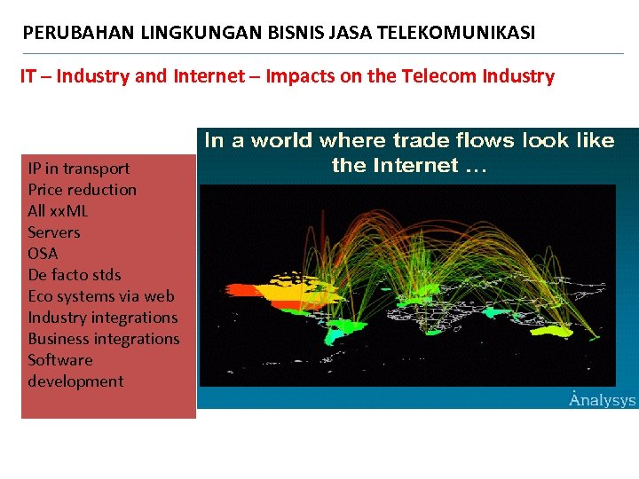 PERUBAHAN LINGKUNGAN BISNIS JASA TELEKOMUNIKASI IT – Industry and Internet – Impacts on the