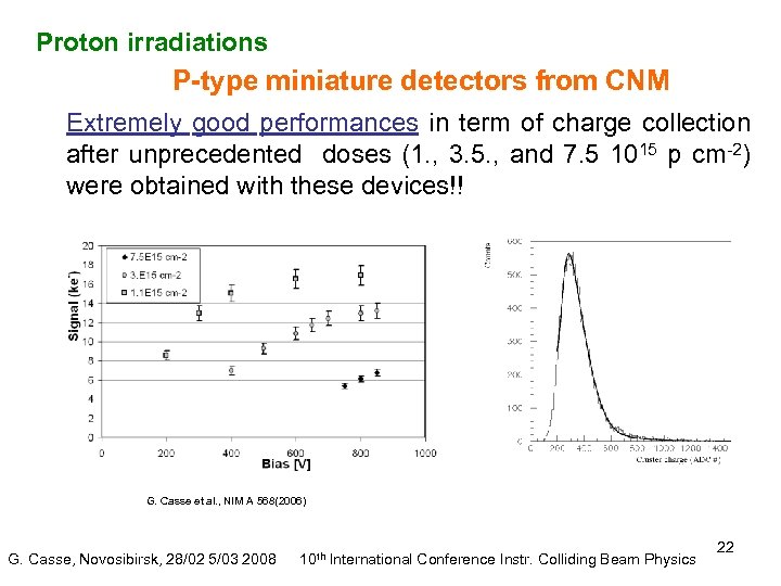 Proton irradiations P-type miniature detectors from CNM Extremely good performances in term of charge