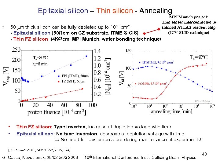 Epitaxial silicon – Thin silicon - Annealing 50 m thick silicon can be fully