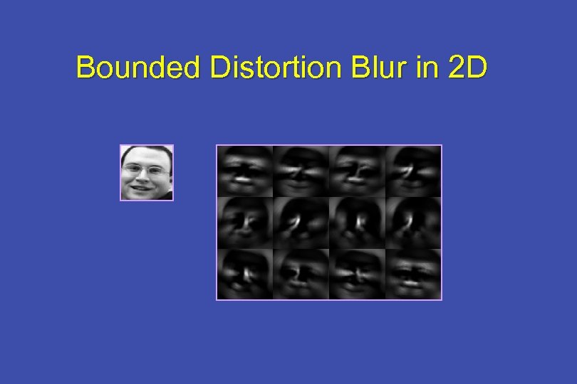 Bounded Distortion Blur in 2 D 