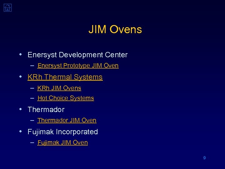 JIM Ovens • Enersyst Development Center – Enersyst Prototype JIM Oven • KRh Thermal