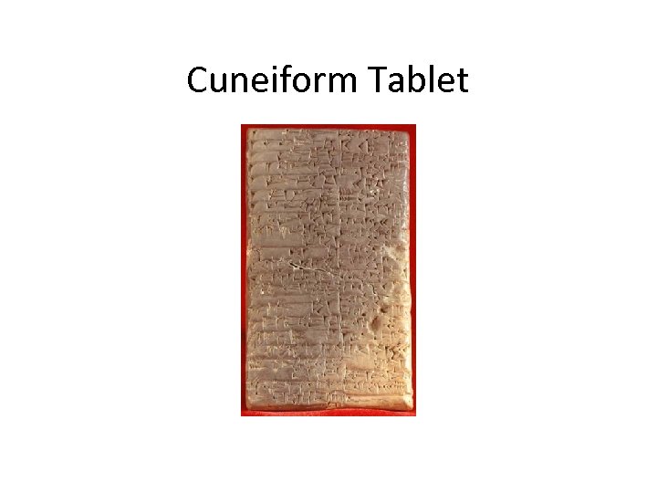 Cuneiform Tablet 