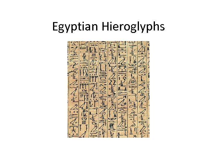 Egyptian Hieroglyphs 