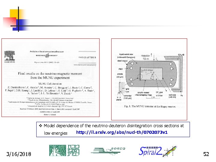 v Model dependence of the neutrino-deuteron disintegration cross sections at low energies 3/16/2018 http: