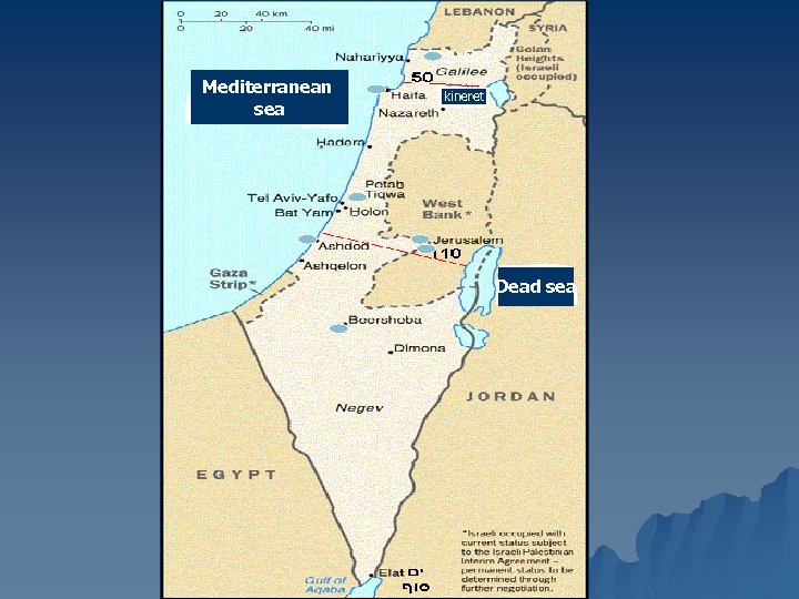 Safed Mediterranean sea kineret Dead sea 