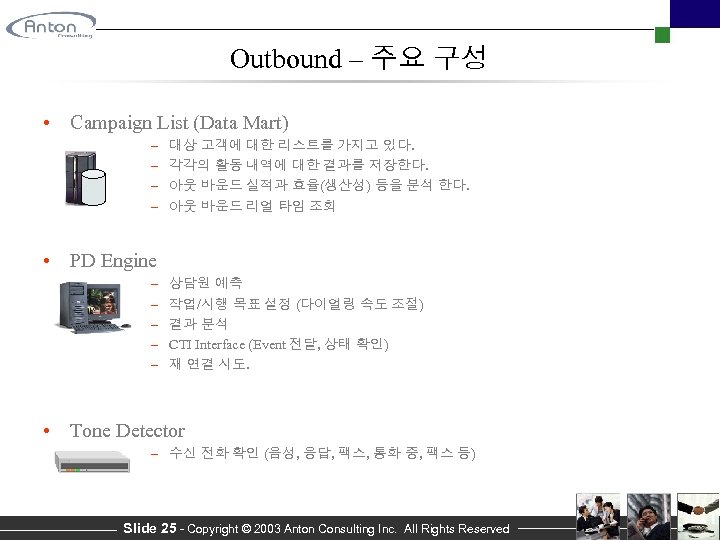 Outbound – 주요 구성 • Campaign List (Data Mart) – – 대상 고객에 대한