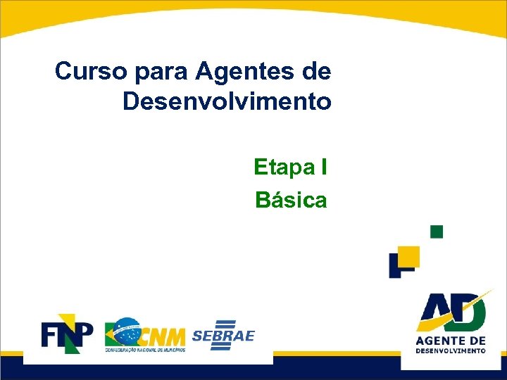 Curso para Agentes de Desenvolvimento Etapa I Básica 