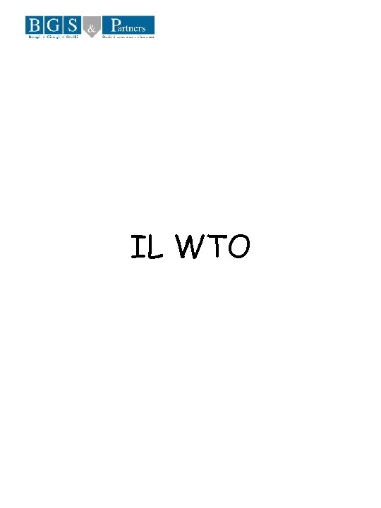 IL WTO 