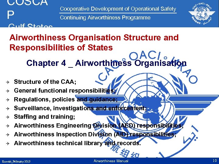 COSCA P Cooperative Development of Operational Safety Continuing Airworthiness Programme Gulf States Airworthiness Organisation