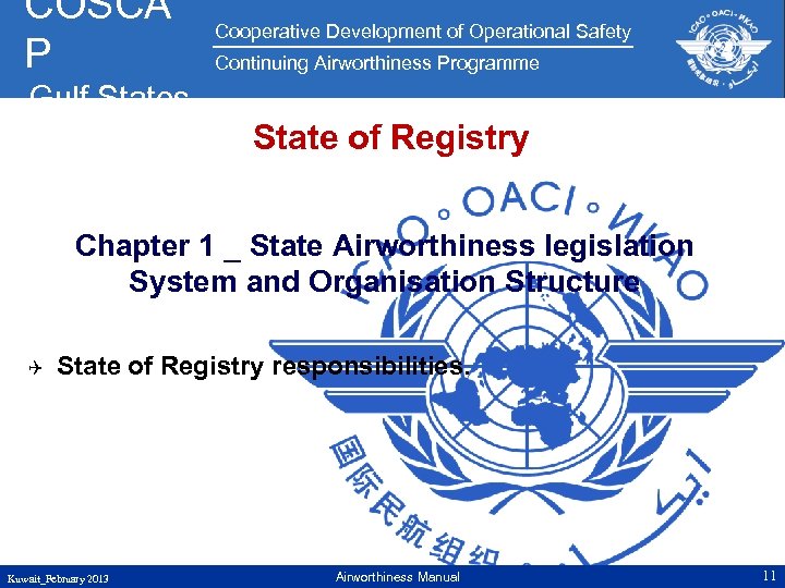 COSCA P Cooperative Development of Operational Safety Continuing Airworthiness Programme Gulf States State of