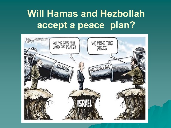 Will Hamas and Hezbollah accept a peace plan? 