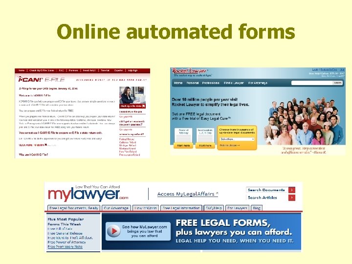 Online automated forms 