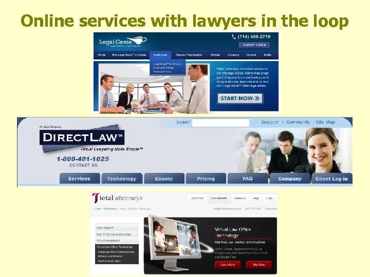 Online services with lawyers in the loop 