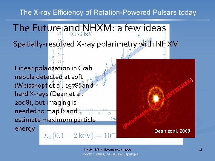 The Future and NHXM: a few ideas Spatially-resolved X-ray polarimetry with NHXM Linear polarization