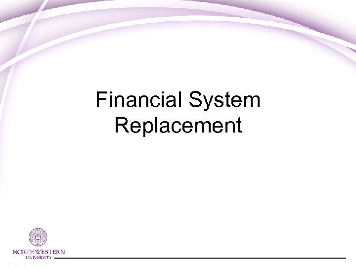 Financial System Replacement 