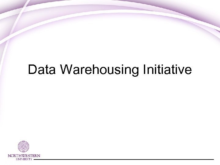 Data Warehousing Initiative 