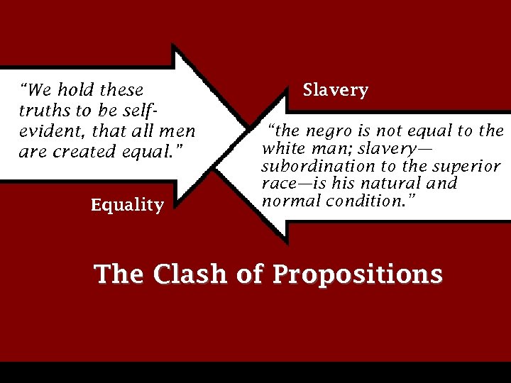 “We hold these truths to be selfevident, that all men are created equal. ”