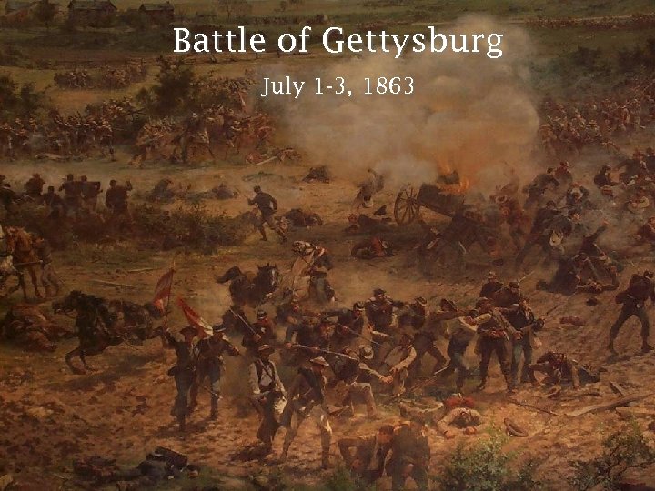 Battle of Gettysburg July 1 -3, 1863 