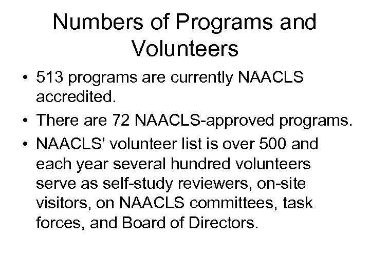 About NAACLS Recommended Materials Guidelines For