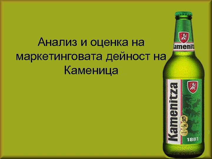 Анализ и оценка на маркетинговата дейност на Каменица 