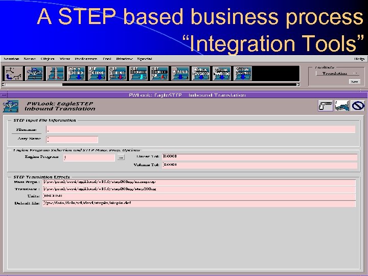 A STEP based business process “Integration Tools” 