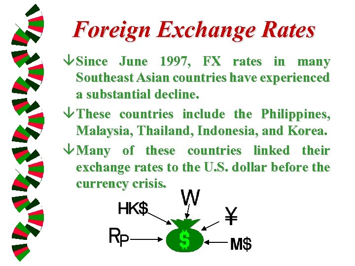 Foreign Exchange Rates â Since June 1997, FX rates in many Southeast Asian countries