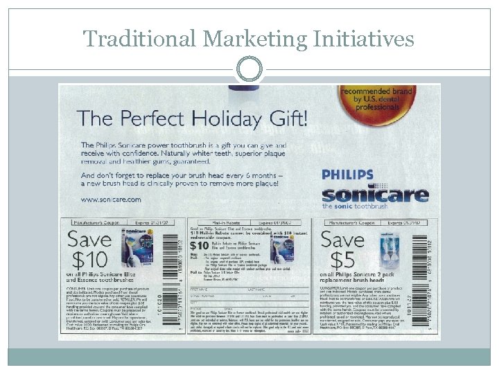 Traditional Marketing Initiatives 