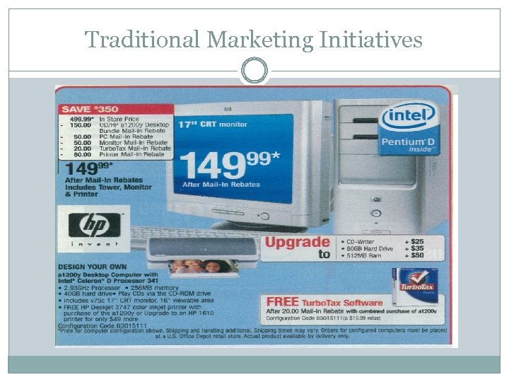 Traditional Marketing Initiatives 