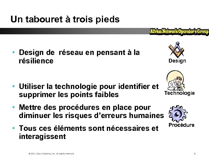 Un tabouret à trois pieds • Design de réseau en pensant à la résilience