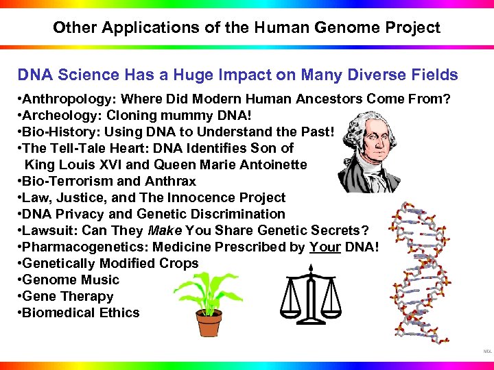 Other Applications of the Human Genome Project DNA Science Has a Huge Impact on