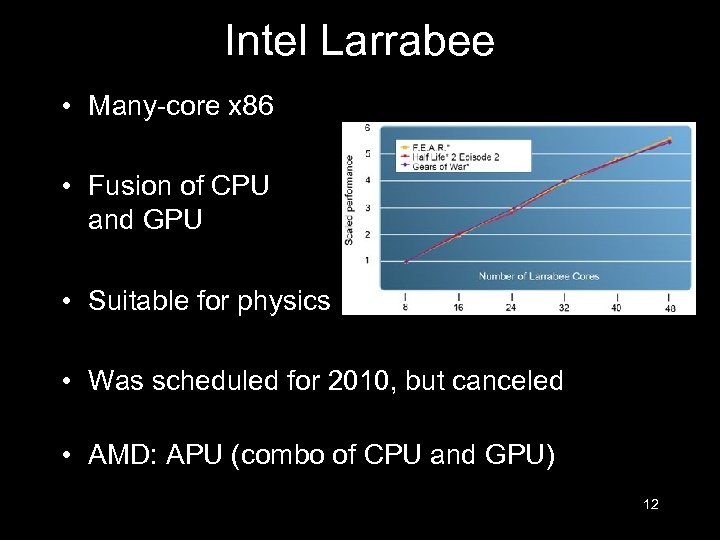 Intel Larrabee • Many-core x 86 • Fusion of CPU and GPU • Suitable