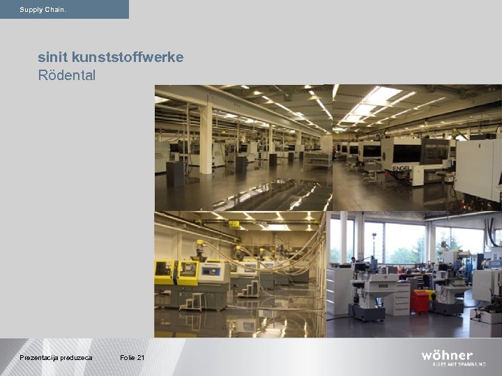 Supply Chain. sinit kunststoffwerke Rödental Prezentacija preduzeca Folie 21 