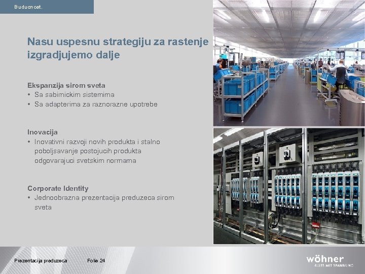 Buducnost. Nasu uspesnu strategiju za rastenje izgradjujemo dalje Ekspanzija sirom sveta • Sa sabirnickim