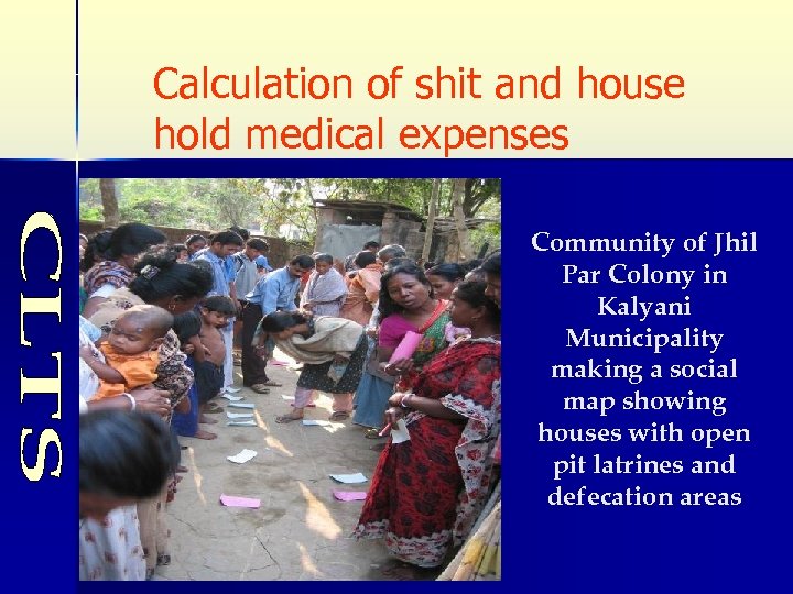 Calculation of shit and house hold medical expenses Community of Jhil Par Colony in